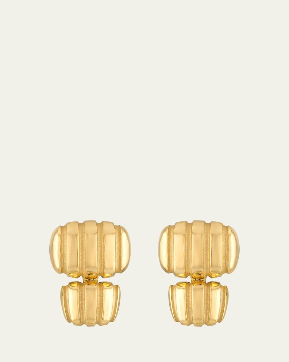 18K Yellow Gold Eos Double-Cushion Earrings